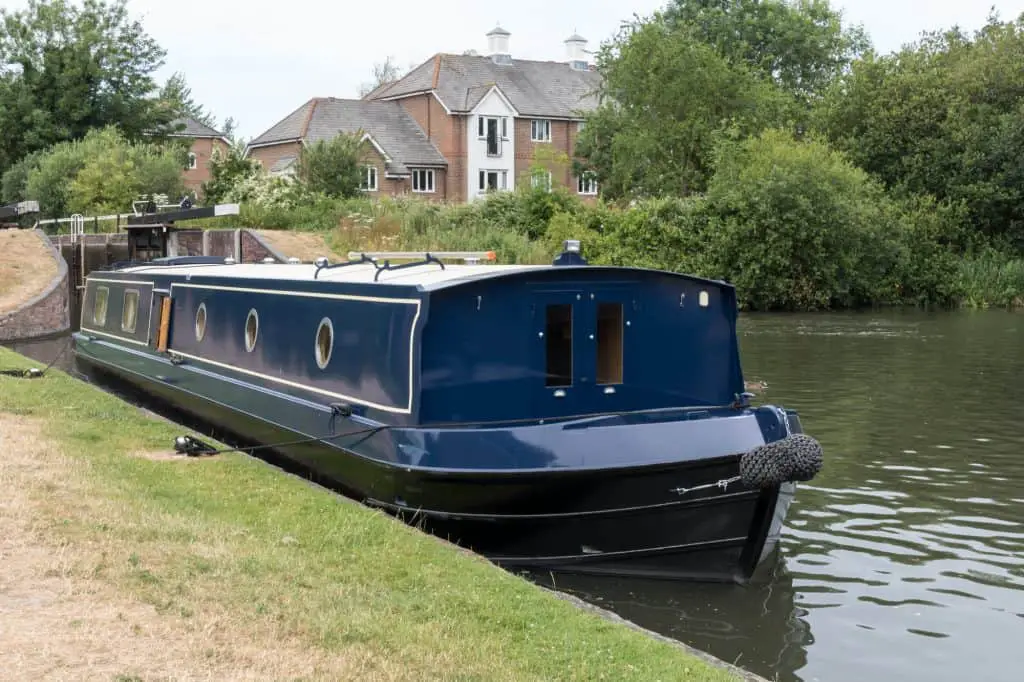 a typical wide-beam canal boat.
